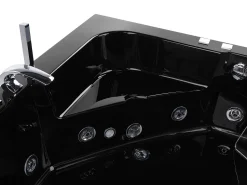 Banheira De Hidromassagem De Canto Em Acrilico Preto Com Led 190 X 135 Cm Marina