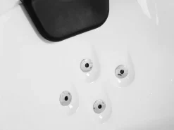 Banheira De Hidromassagem De Canto Em Acrilico Branco Com Led 214 X 155 Cm Martinica