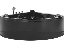Banheira De Hidromassagem De Canto Em Acrilico Preto Com Led 140 X 140 Cm Baracoa