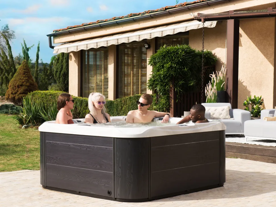 Banheira De Hidromassagem De Exterior Em Acrilico Branco Com Led 200 X 200 Cm Lastarria