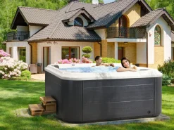 Banheira De Hidromassagem De Exterior Em Acrilico Branco Com Led 200 X 200 Cm Lastarria