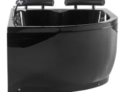 Banheira De Hidromassagem De Canto Versao A Esquerda Em Acrilico Preto Com Led 160 X 113 Cm Paradiso