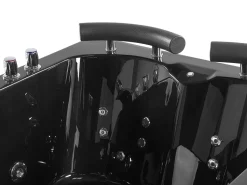 Banheira De Hidromassagem De Canto Versao A Esquerda Em Acrilico Preto Com Led 160 X 113 Cm Paradiso