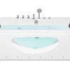 Banheira De Hidromassagem Em Acrilico Branco Com Led 180 X 80 Cm Hawes
