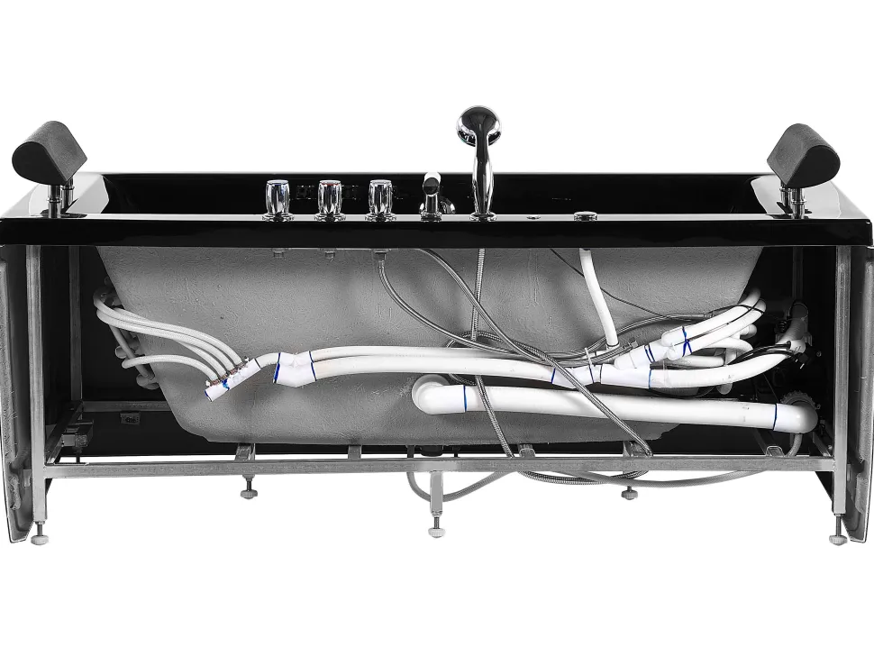 Banheira De Hidromassagem Em Acrilico Preto 172 X 83 Cm Montego