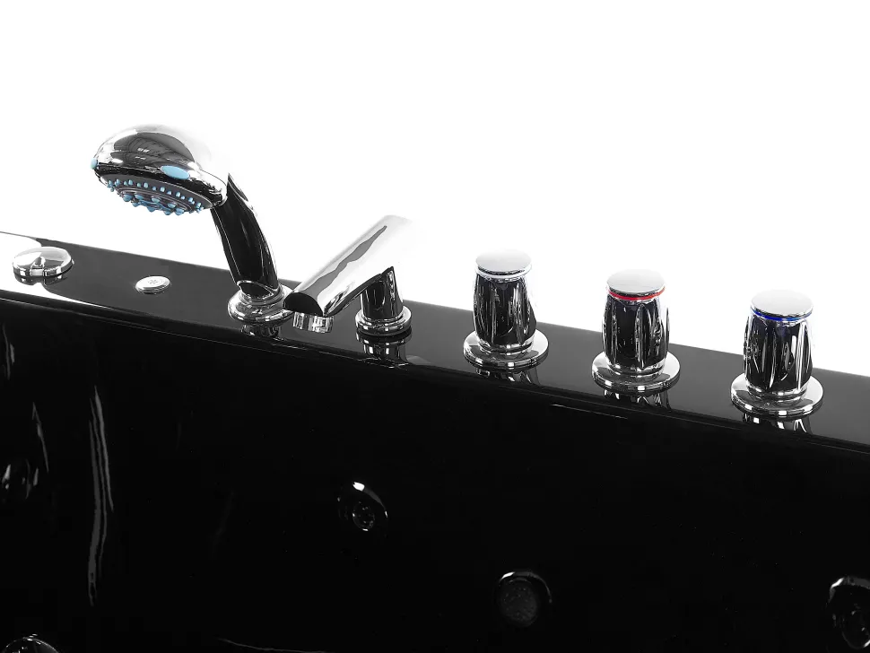 Banheira De Hidromassagem Em Acrilico Preto 172 X 83 Cm Montego