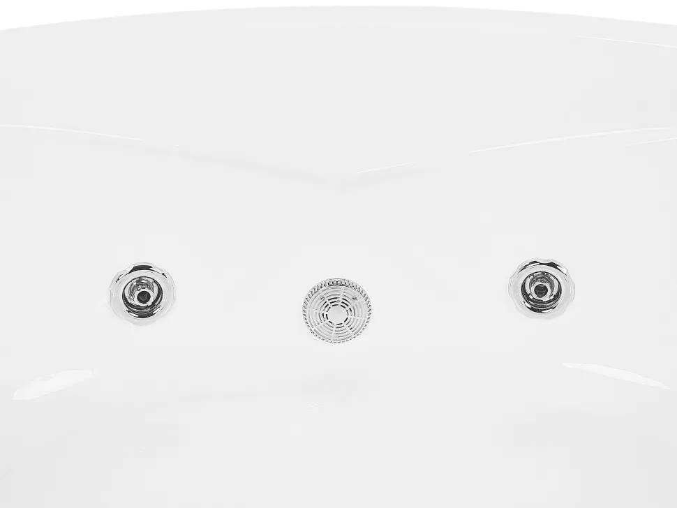 Banheira De Hidromassagem De Canto Em Acrilico Branco Com Led 140 X 140 Cm Baracoa