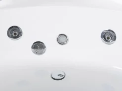 Banheira De Hidromassagem De Canto Em Acrilico Branco Com Led 211 X 150 Cm Caceres