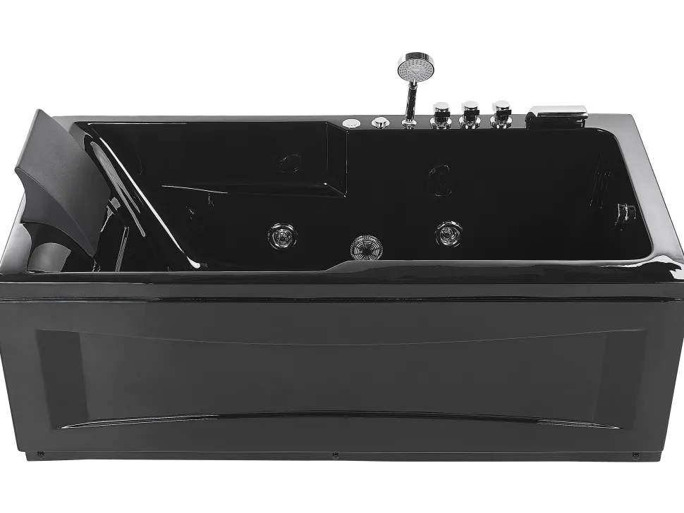 Banheira De Hidromassagem Versao A Esquerda Em Acrilico Preto 169 X 81 Cm Artemisa