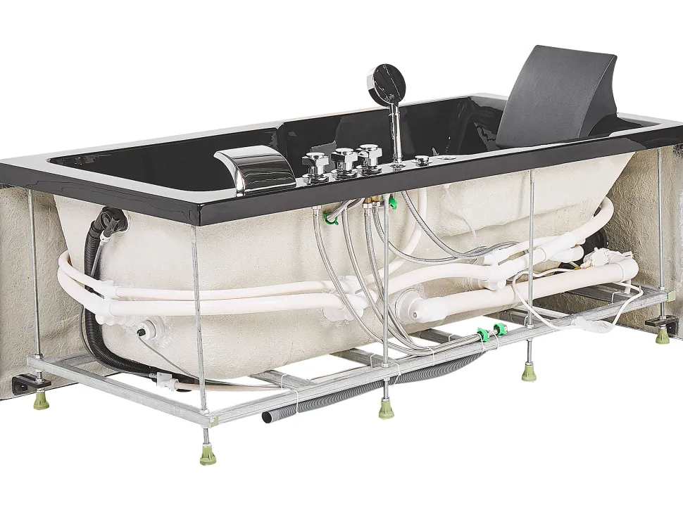 Banheira De Hidromassagem Versao A Esquerda Em Acrilico Preto 169 X 81 Cm Artemisa