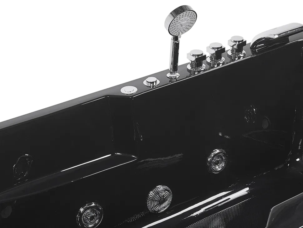 Banheira De Hidromassagem Versao A Esquerda Em Acrilico Preto 169 X 81 Cm Artemisa