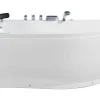 Banheira De Hidromassagem De Canto Versao A Direita Em Acrilico Branco Com Led 160 X 113 Cm Paradiso
