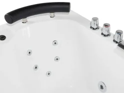 Banheira De Hidromassagem De Canto Versao A Direita Em Acrilico Branco Com Led 160 X 113 Cm Paradiso