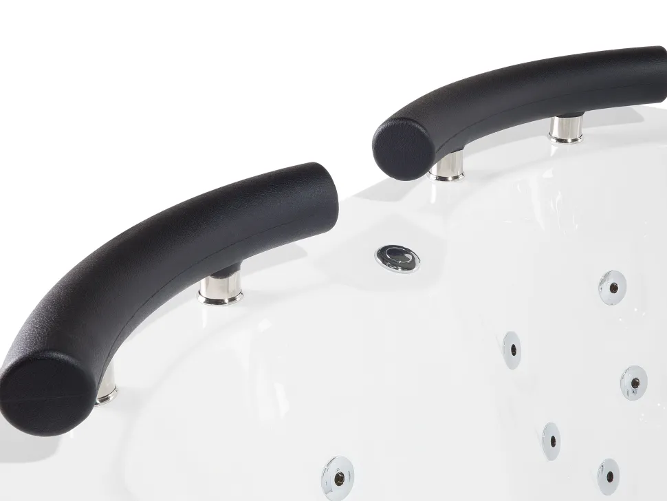 Banheira De Hidromassagem De Canto Versao A Direita Em Acrilico Branco Com Led 160 X 113 Cm Paradiso