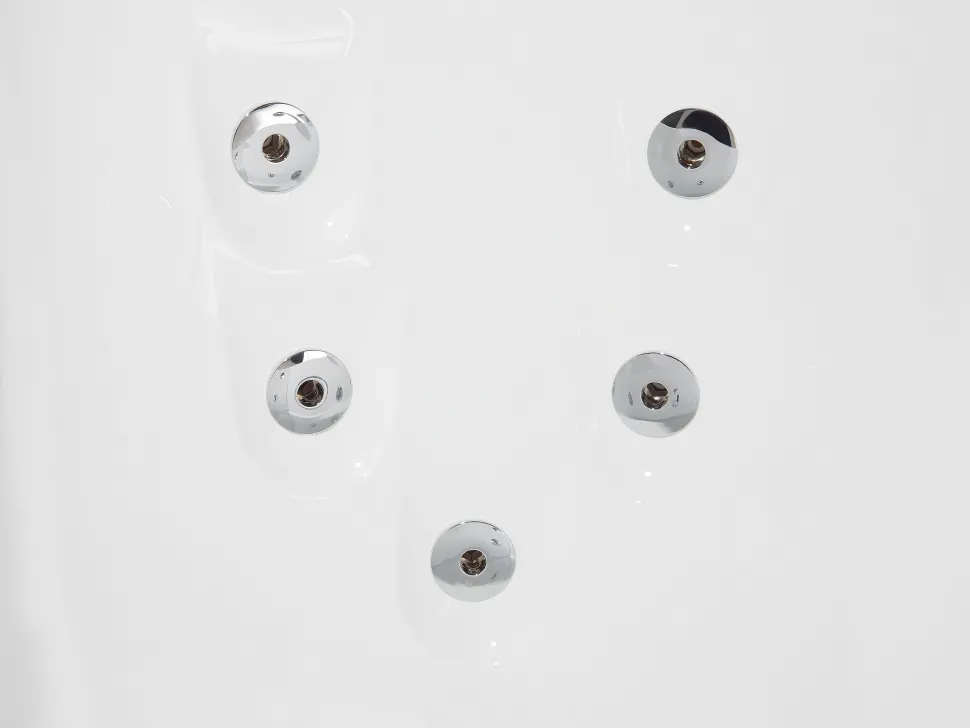 Banheira De Hidromassagem De Canto Versao A Direita Em Acrilico Branco Com Led 160 X 113 Cm Paradiso