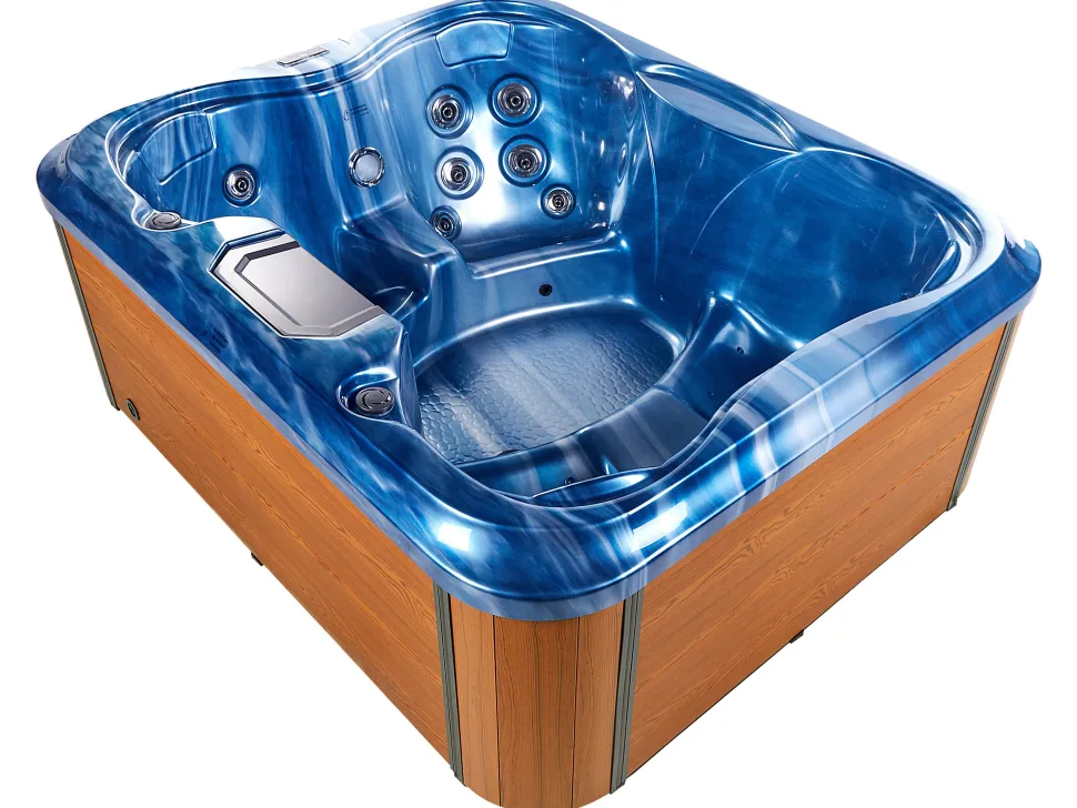 Banheira De Hidromassagem Para Exterior Em Acrilico Azul 180 X 215 Cm Arcelia