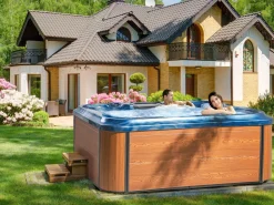 Banheira De Hidromassagem Para Exterior Em Acrilico Azul 180 X 215 Cm Arcelia