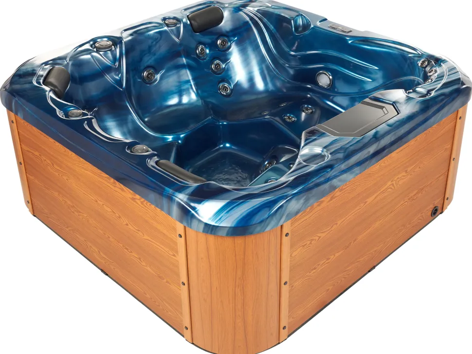 Banheira De Hidromassagem De Exterior Em Acrilico Azul Com Led 200 X 200 Cm Lastarria