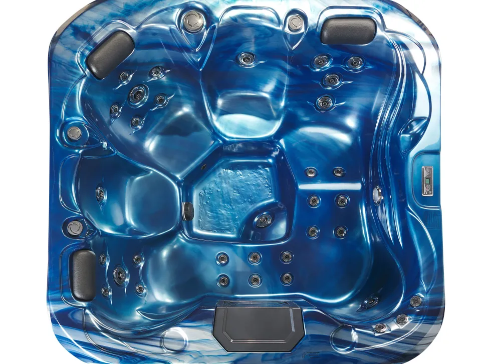 Banheira De Hidromassagem De Exterior Em Acrilico Azul Com Led 200 X 200 Cm Lastarria