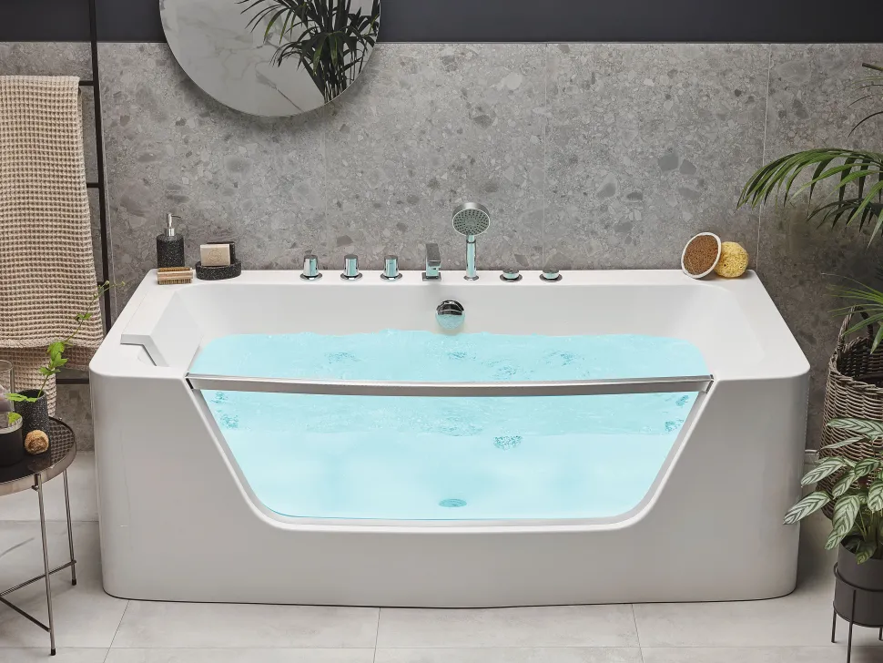 Banheira De Hidromassagem Em Acrilico Branco 170 X 85 Cm Barranca