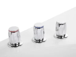 Banheira De Hidromassagem De Canto Em Acrilico Branco Com Led 140 X 140 Cm Meves