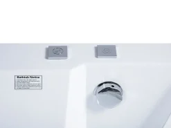 Banheira De Hidromassagem De Canto Em Acrilico Branco Com Led 190 X 135 Cm Marina