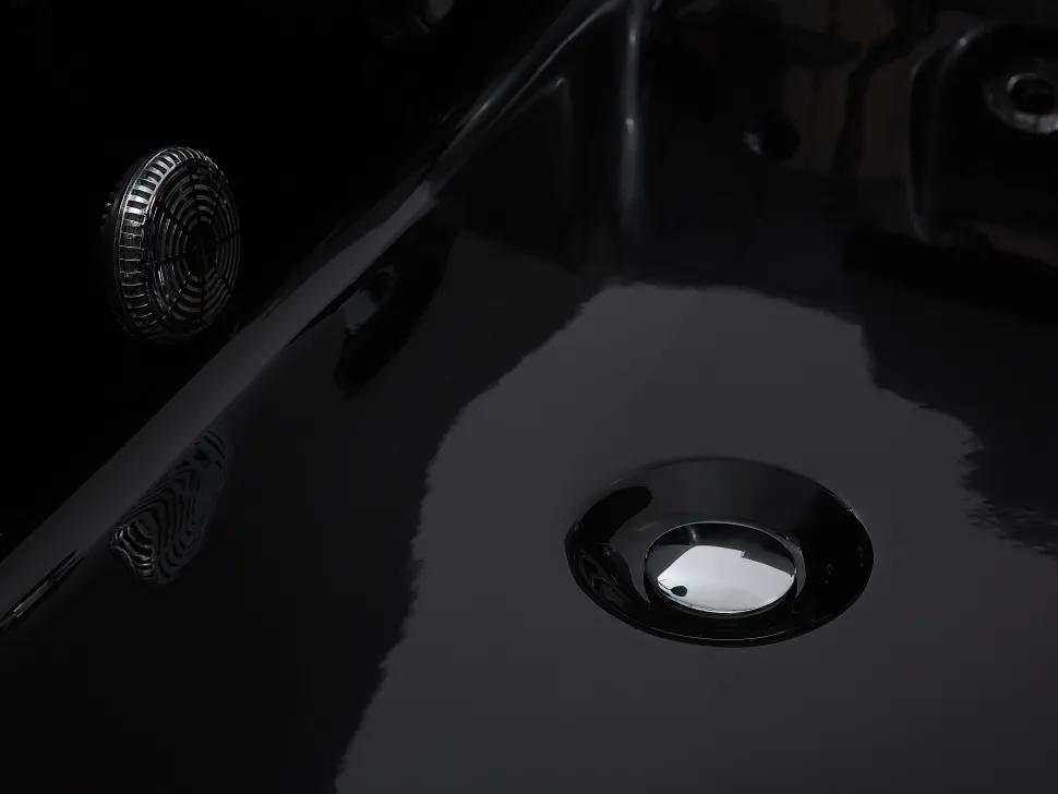 Banheira De Hidromassagem Versao A Esquerda Em Acrilico Preto 183 X 90 Cm Varadero