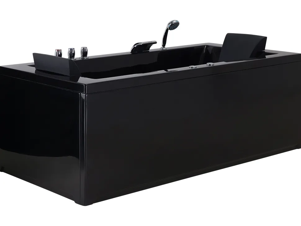 Banheira De Hidromassagem Versao A Esquerda Em Acrilico Preto 183 X 90 Cm Varadero