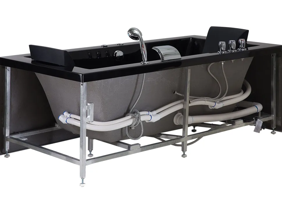 Banheira De Hidromassagem Versao A Esquerda Em Acrilico Preto 183 X 90 Cm Varadero