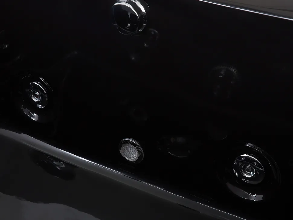 Banheira De Hidromassagem Versao A Esquerda Em Acrilico Preto 183 X 90 Cm Varadero