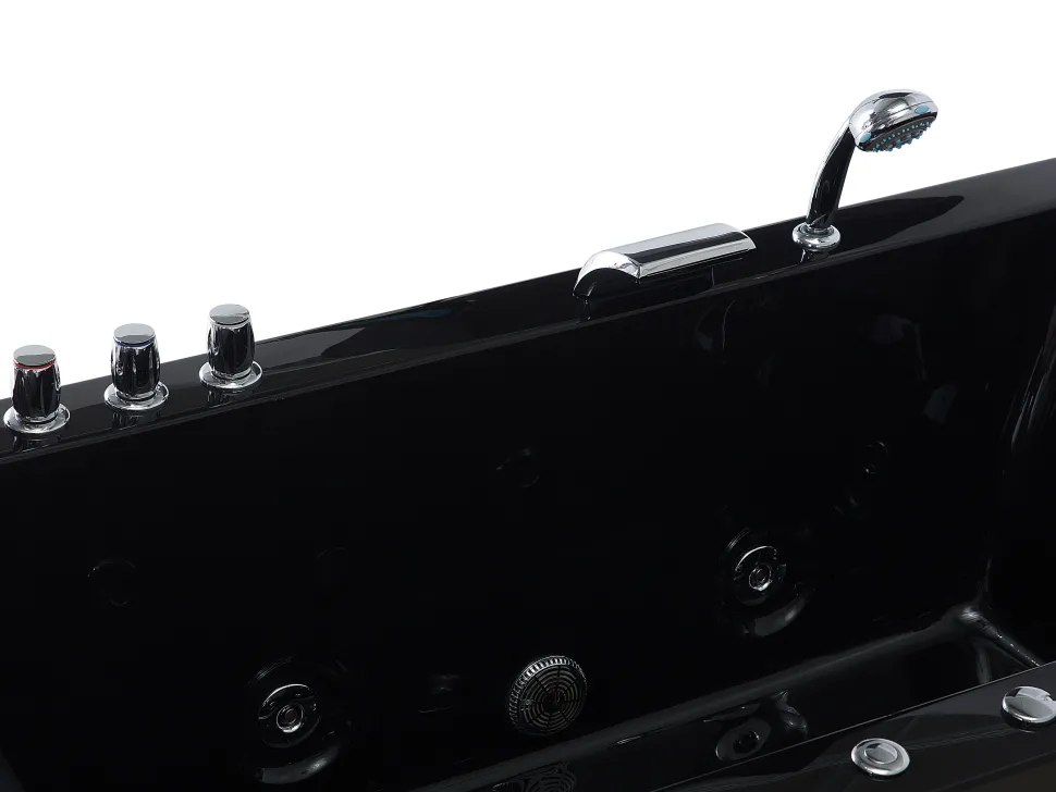 Banheira De Hidromassagem Versao A Esquerda Em Acrilico Preto 183 X 90 Cm Varadero