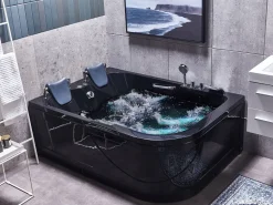 Banheira De Hidromassagem Versao A Direita Em Acrilico Preto 170 X 119 Cm Bayamo