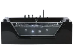 Banheira De Hidromassagem Em Acrilico Preto Com Led 153 X 71 Cm Samana
