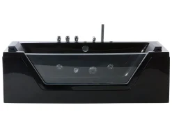 Banheira De Hidromassagem Em Acrilico Preto Com Led 153 X 71 Cm Samana