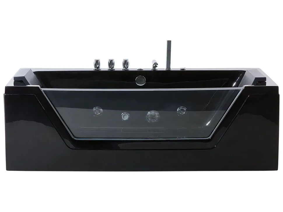 Banheira De Hidromassagem Em Acrilico Preto Com Led 153 X 71 Cm Samana