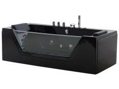 Banheira De Hidromassagem Em Acrilico Preto Com Led 153 X 71 Cm Samana