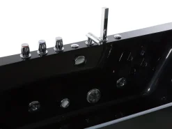Banheira De Hidromassagem Em Acrilico Preto Com Led 153 X 71 Cm Samana