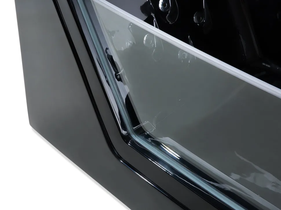 Banheira De Hidromassagem Em Acrilico Preto Com Led 153 X 71 Cm Samana