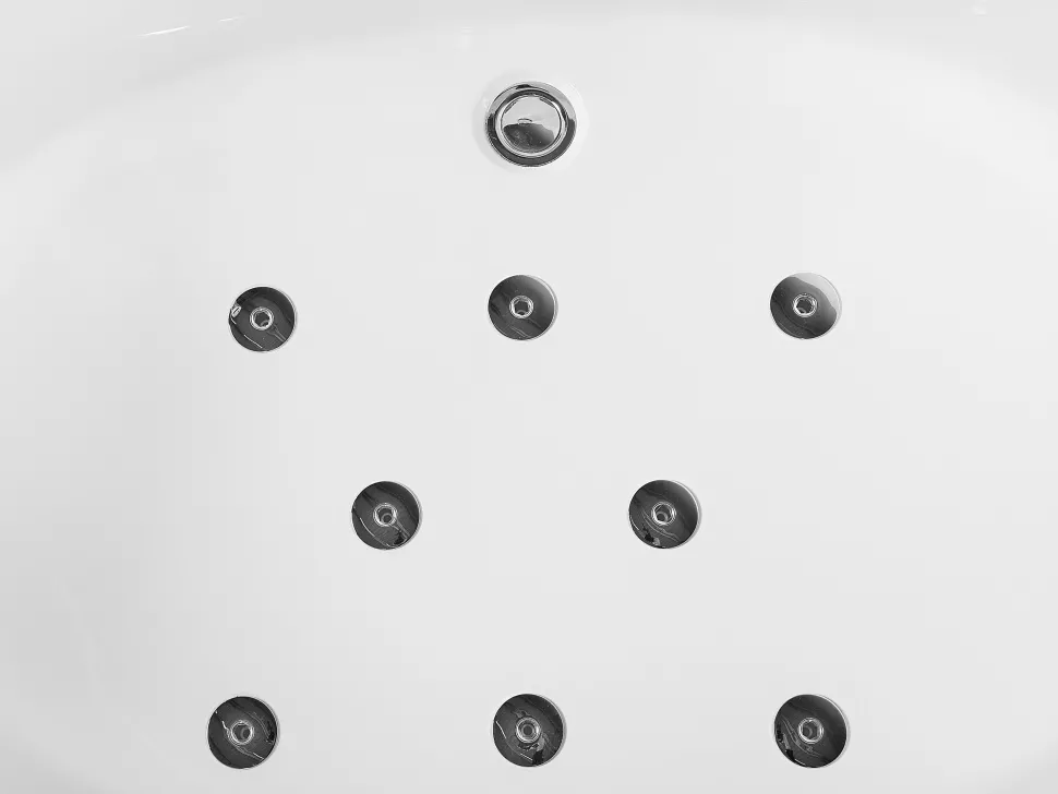 Banheira De Hidromassagem De Canto Em Acrilico Branco Com Led 201 X 150 Cm Mangle