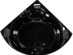 Banheira De Hidromassagem De Canto Em Acrilico Preto Com Led 145 X 145 Cm Senado