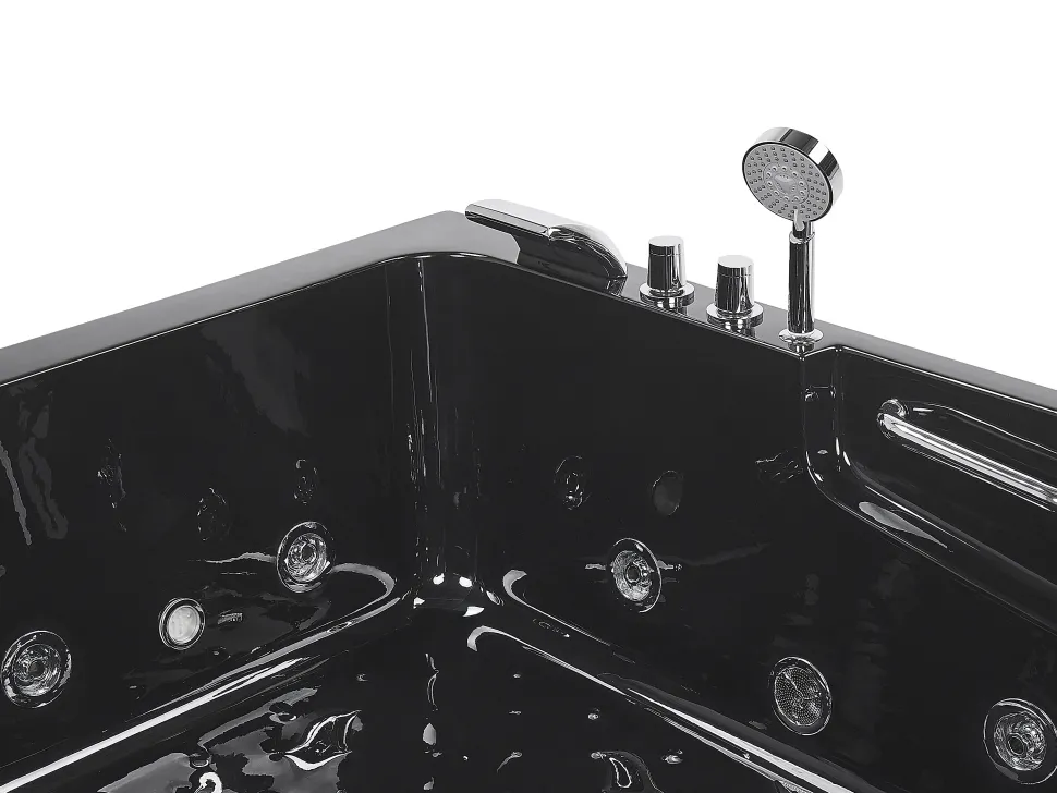 Banheira De Hidromassagem Versao A Esquerda Em Acrilico Preto 170 X 119 Cm Bayamo
