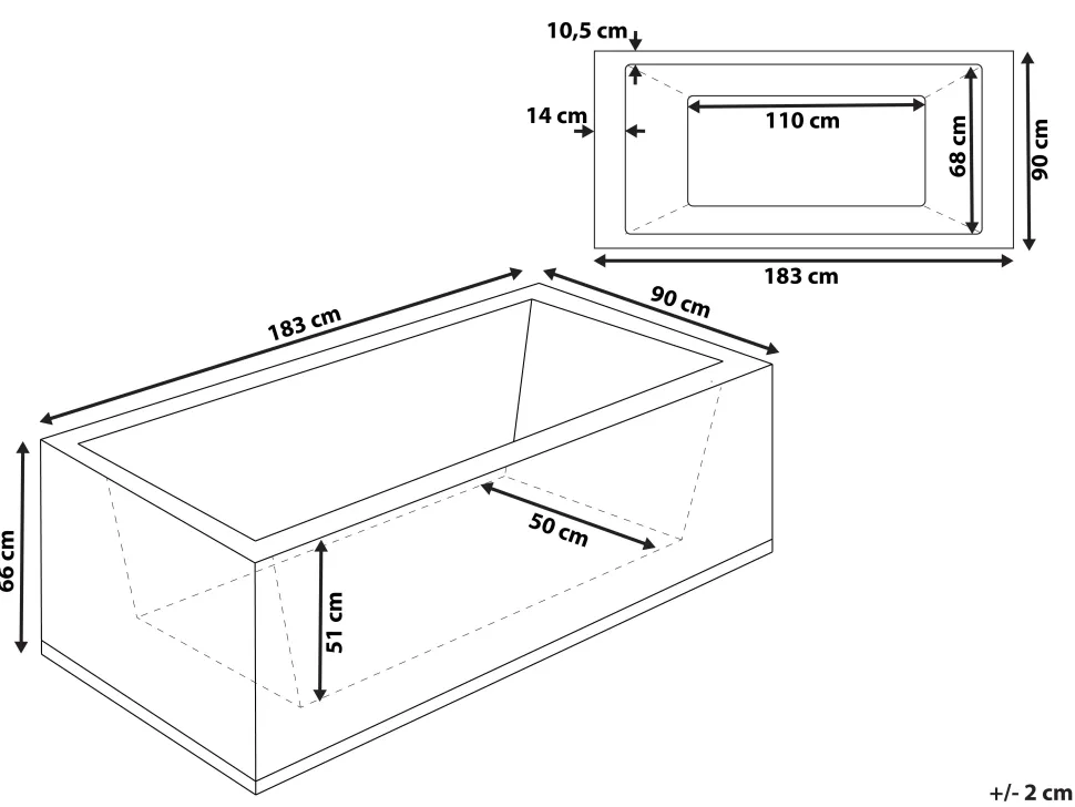 Banheira De Hidromassagem Versao A Esquerda Em Acrilico Branco 183 X 90 Cm Varadero