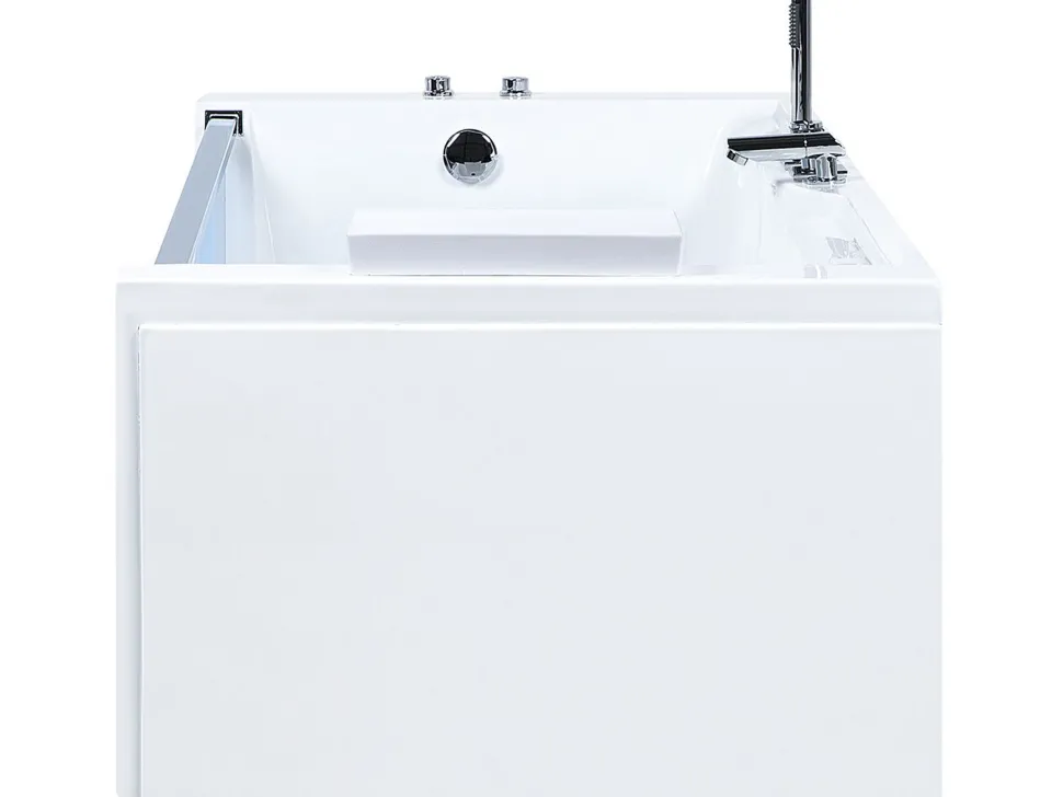 Banheira De Hidromassagem Em Acrilico Branco Com Led 180 X 90 Cm Marquis