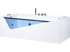 Banheira De Hidromassagem Em Acrilico Branco Com Led 180 X 90 Cm Marquis
