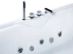 Banheira De Hidromassagem Em Acrilico Branco Com Led 180 X 90 Cm Marquis