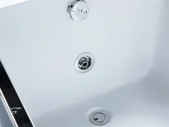 Banheira De Hidromassagem Em Acrilico Branco Com Led 180 X 90 Cm Marquis