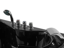 Banheira De Hidromassagem De Canto Em Acrilico Preto Com Led 146 X 146 Cm Tocoa