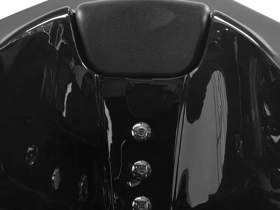 Banheira De Hidromassagem De Canto Em Acrilico Preto Com Led 146 X 146 Cm Tocoa