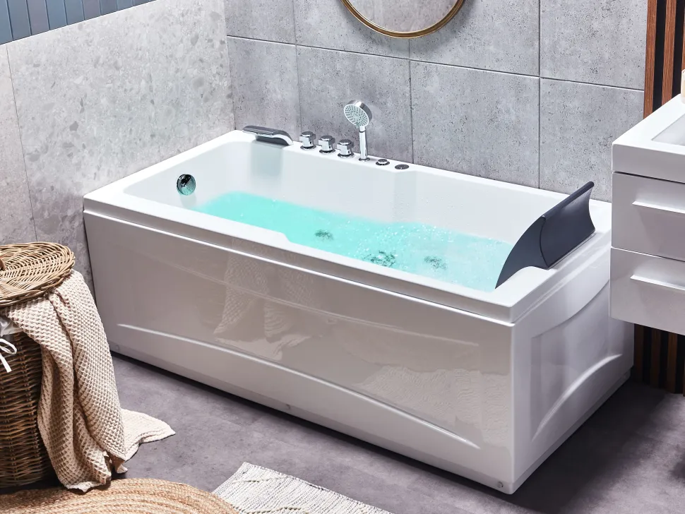 Banheira De Hidromassagem Versao A Direita Em Acrilico Branco 169 X 81 Cm Artemisa