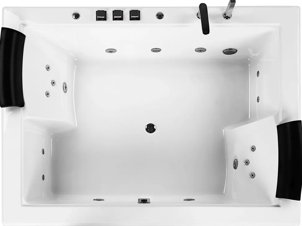 Banheira De Hidromassagem Em Acrilico Branco Com Led 183 X 142 Cm Salamanca